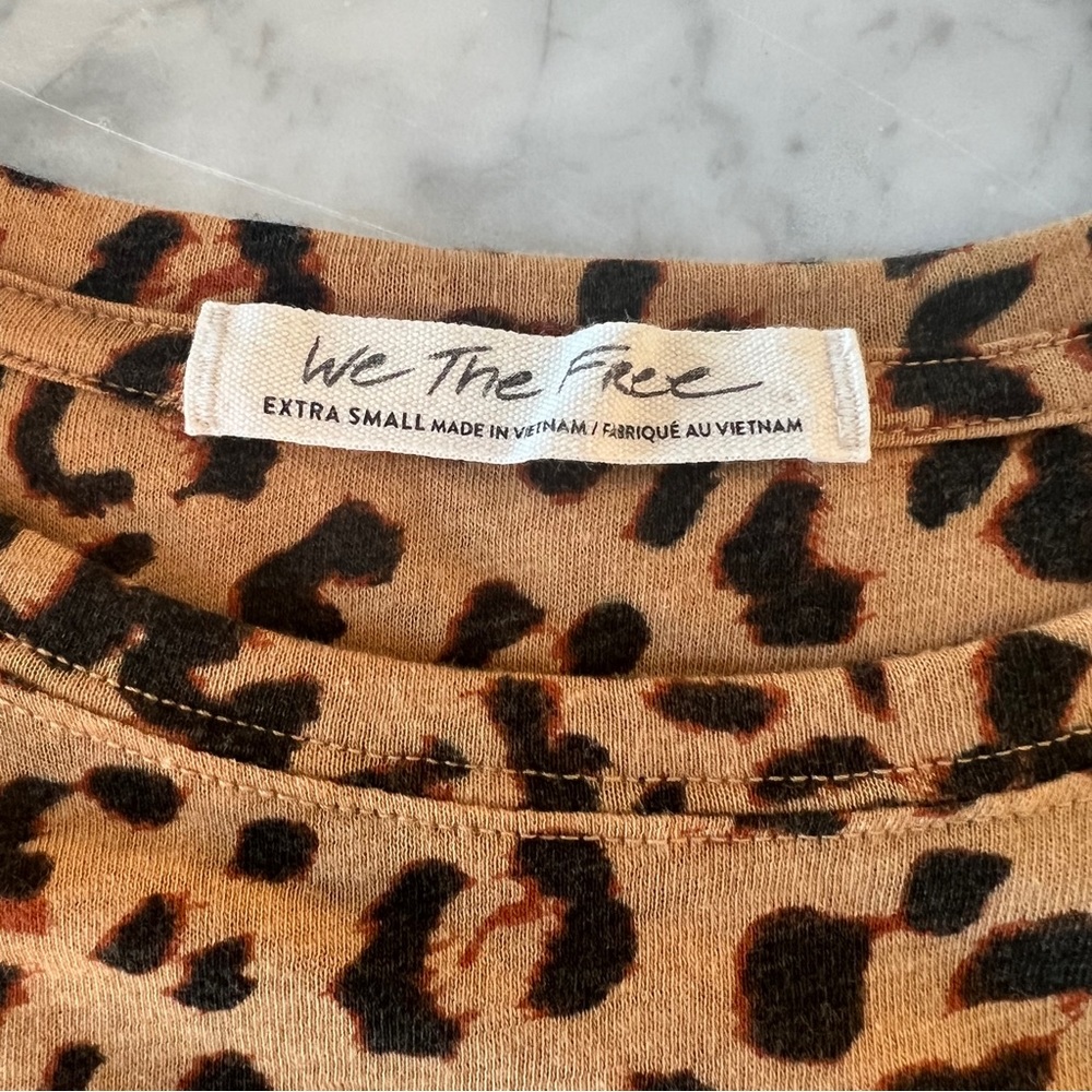Free People Cheetah Print Ringer Tee - Picture 9 of 11